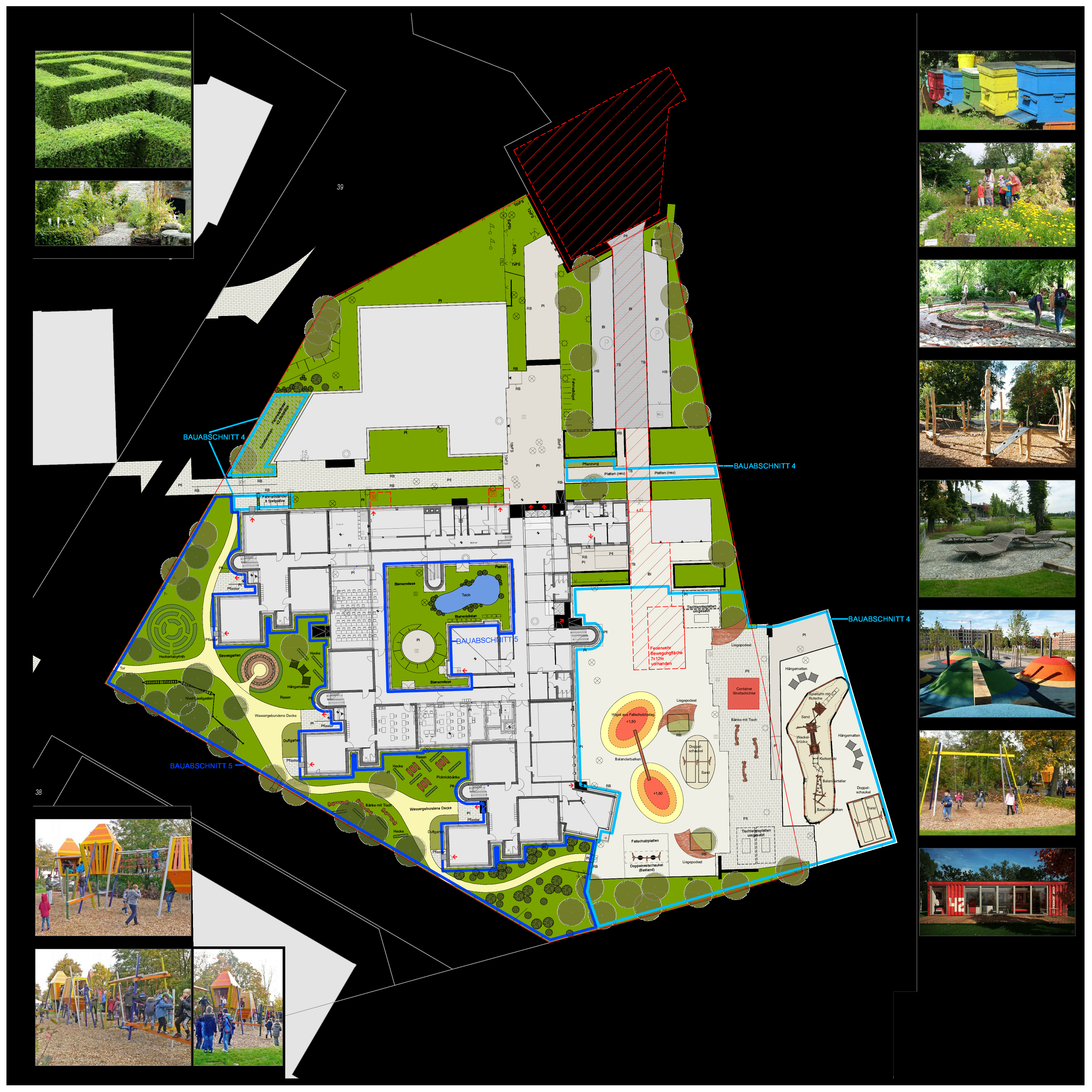 entwurf – schulhofgestaltung – lageplan – briggstrasse